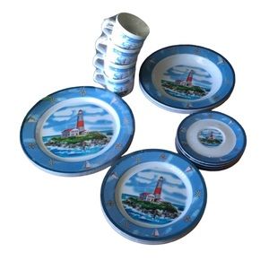 Melamine 20 Piece Light House Table Settings